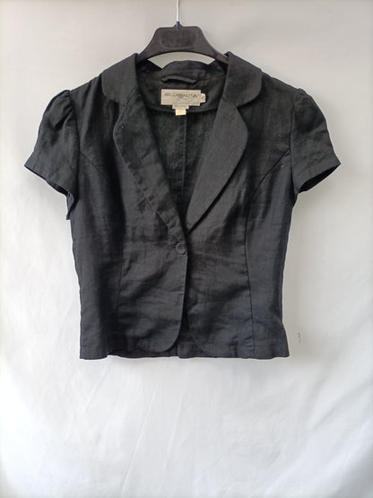 BLUNAUTA.Camisa negra lino T.40