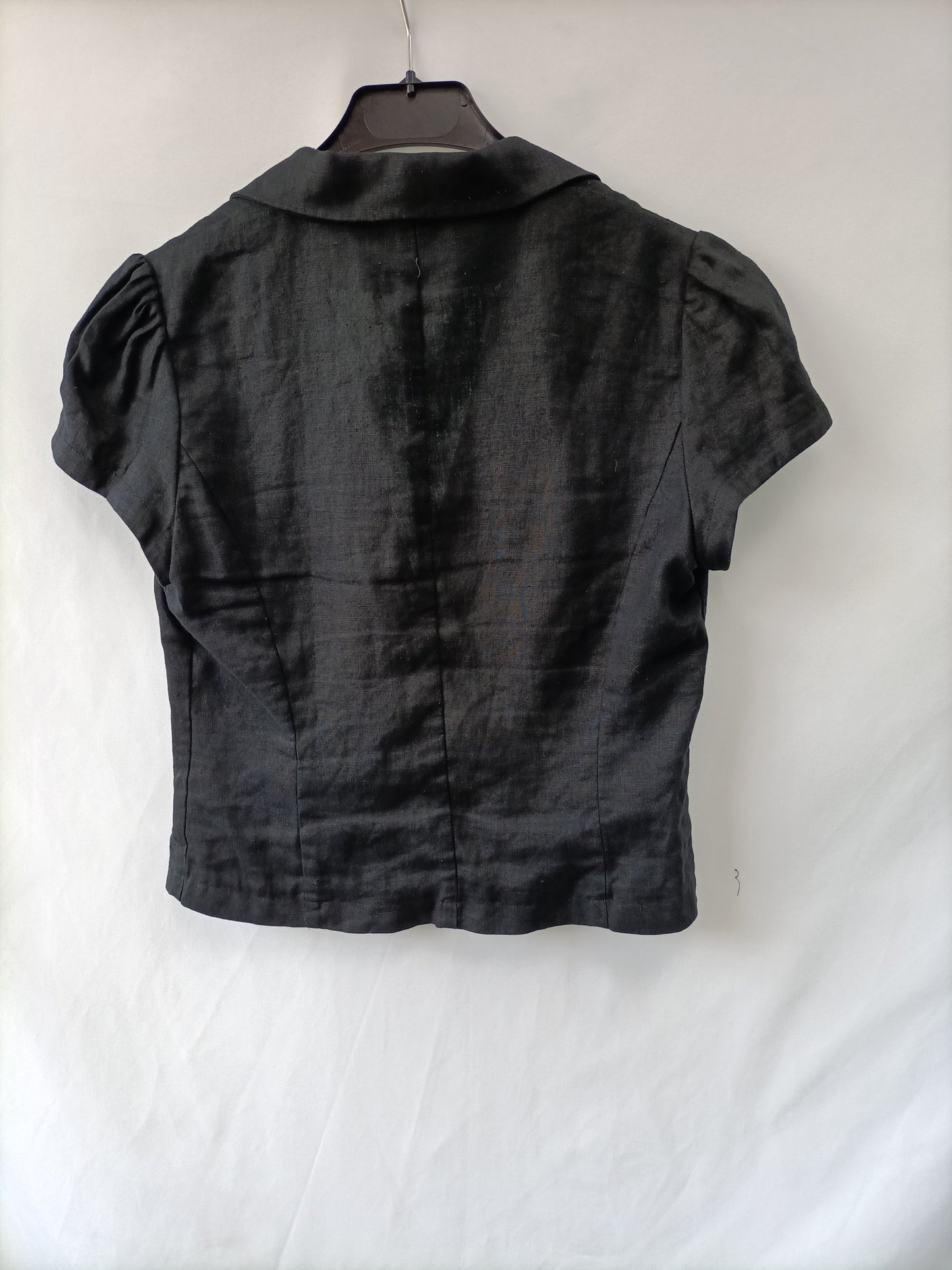 BLUNAUTA.Camisa negra lino T.40