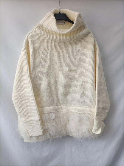 ERASE. Jersey beige plumas T.u(m)