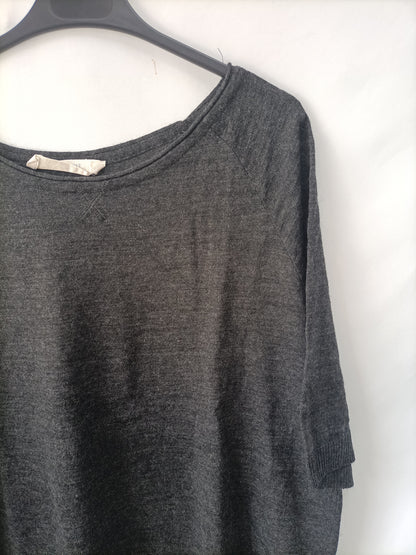 ZARA. Top punto gris T.m
