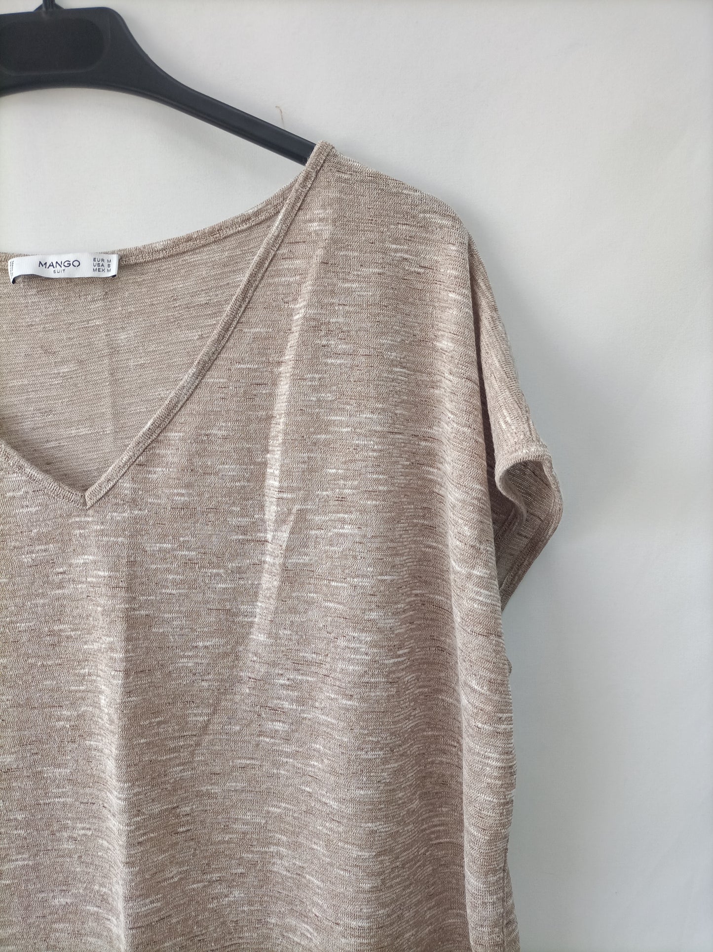 MANGO. Heathered beige T-shirt Tm