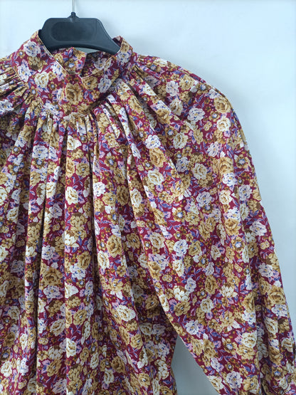 OTHERS.Burgundy floral dress Tu(m)