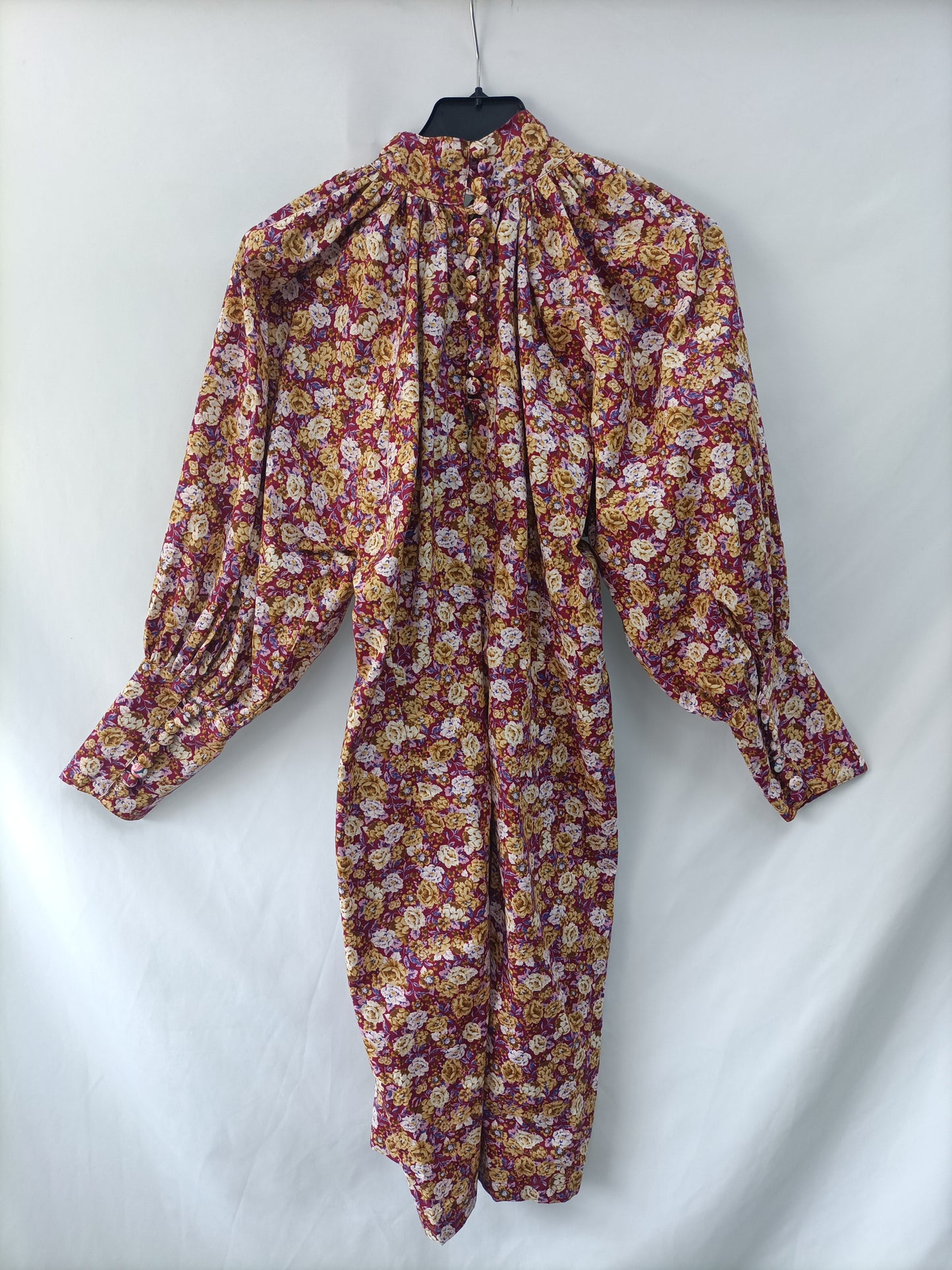 OTHERS.Burgundy floral dress Tu(m)