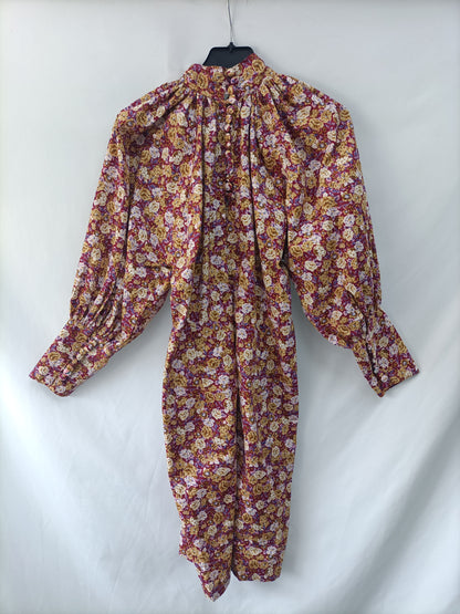 OTHERS.Burgundy floral dress Tu(m)