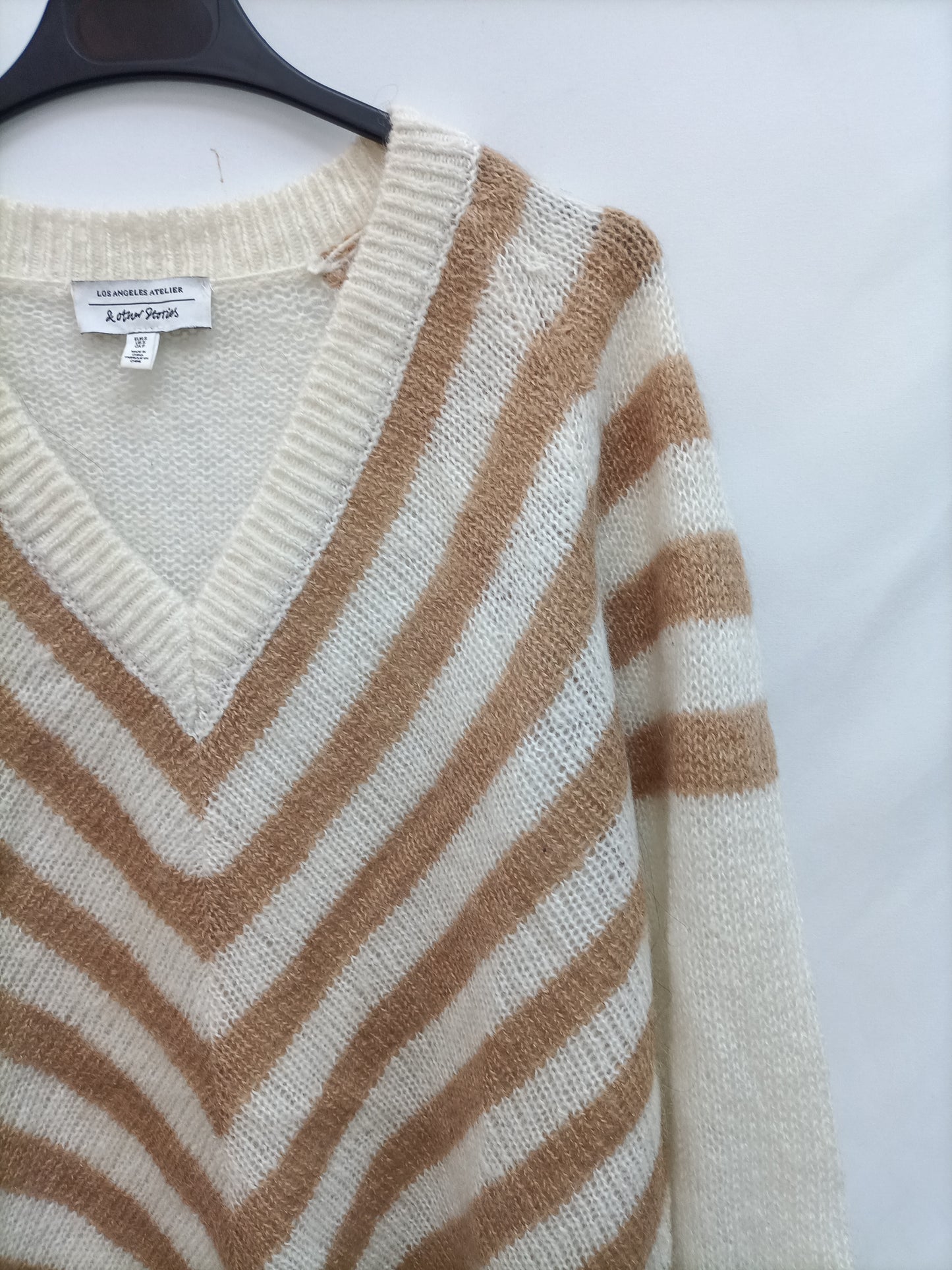 &OTHER STORIES. Jersey beige rayas  T.s