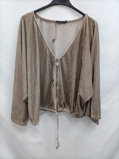 OTRAS. Chaqueta beige terciopelo T.u(m)