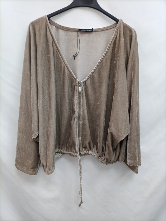 OTRAS. Chaqueta beige terciopelo T.u(m)