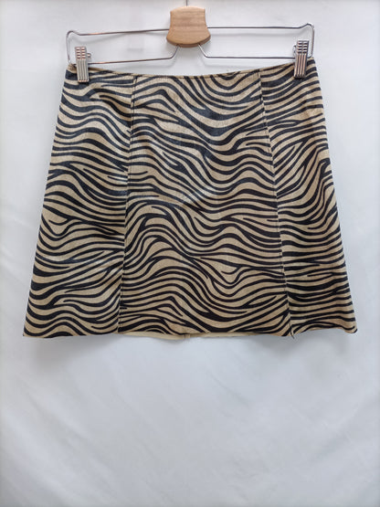 MANGO. Oelioto animal print skirt T.36