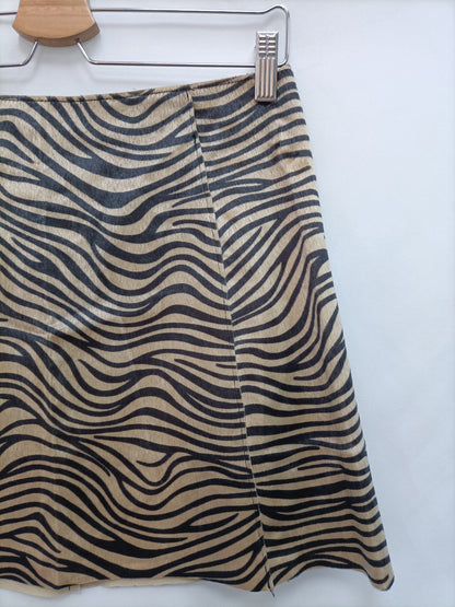 MANGO. Oelioto animal print skirt T.36