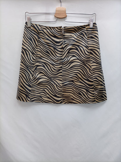 MANGO. Oelioto animal print skirt T.36