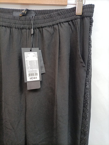 ICHI. pantalón Fluido negro T.s