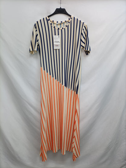 ZARA. Vestido largo rayas T.s