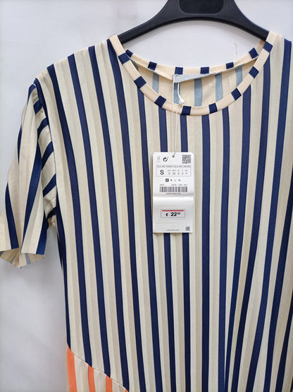 ZARA. Vestido largo rayas T.s