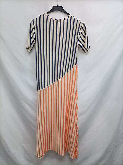 ZARA. Vestido largo rayas T.s
