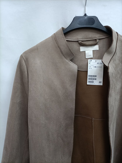 H&amp;M. Fine suede jacket size 36
