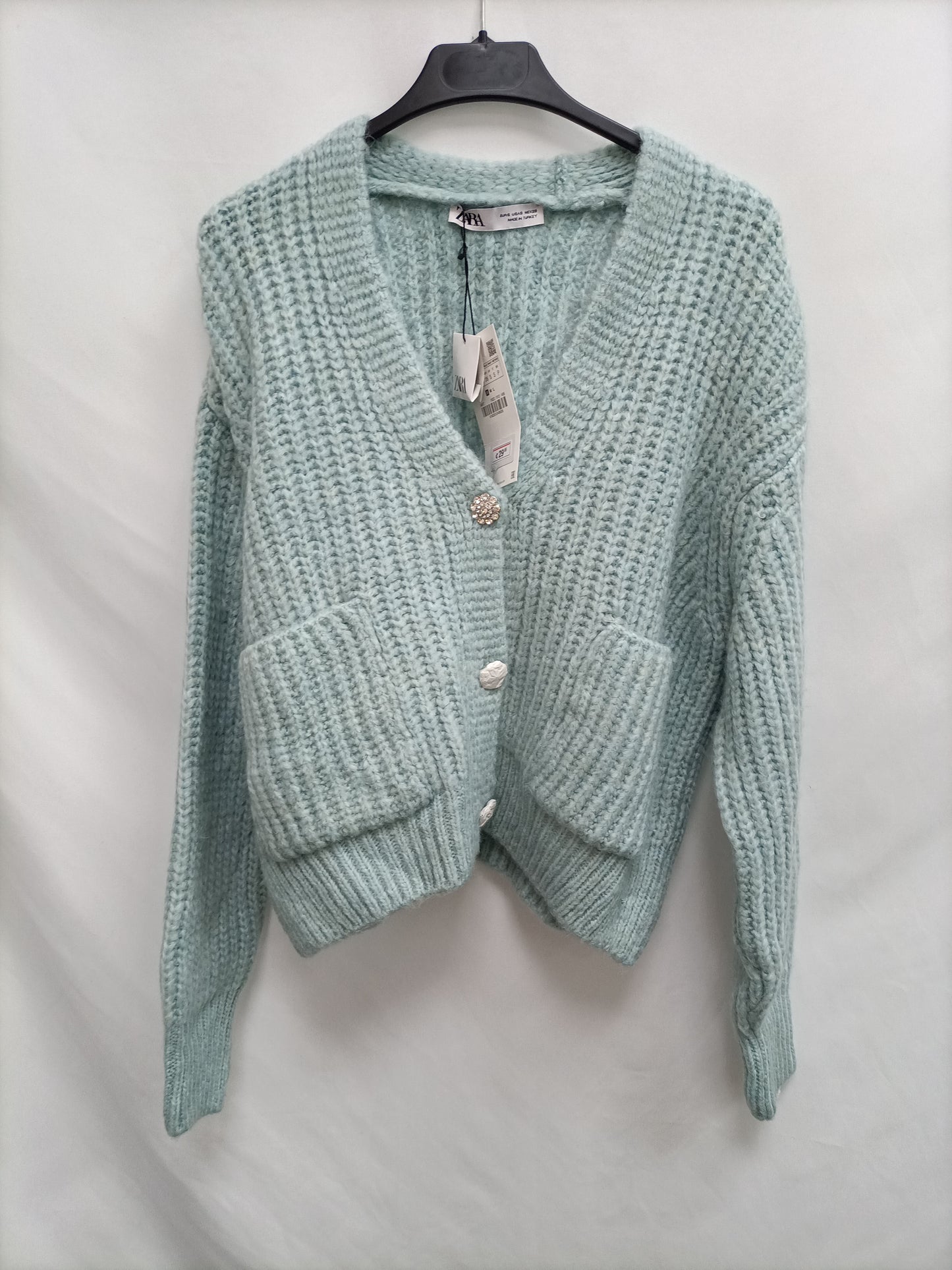 ZARA. Jersey verde agua T.s