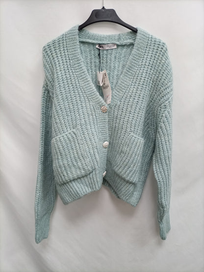 ZARA. Jersey verde agua T.s