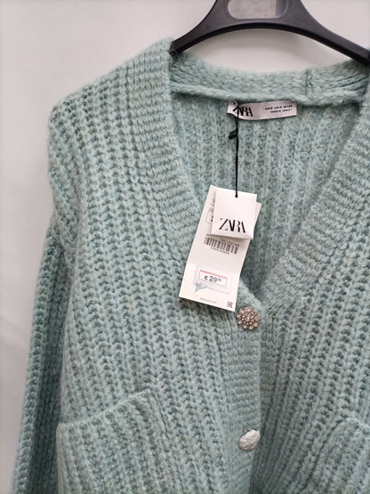 ZARA. Jersey verde agua T.s