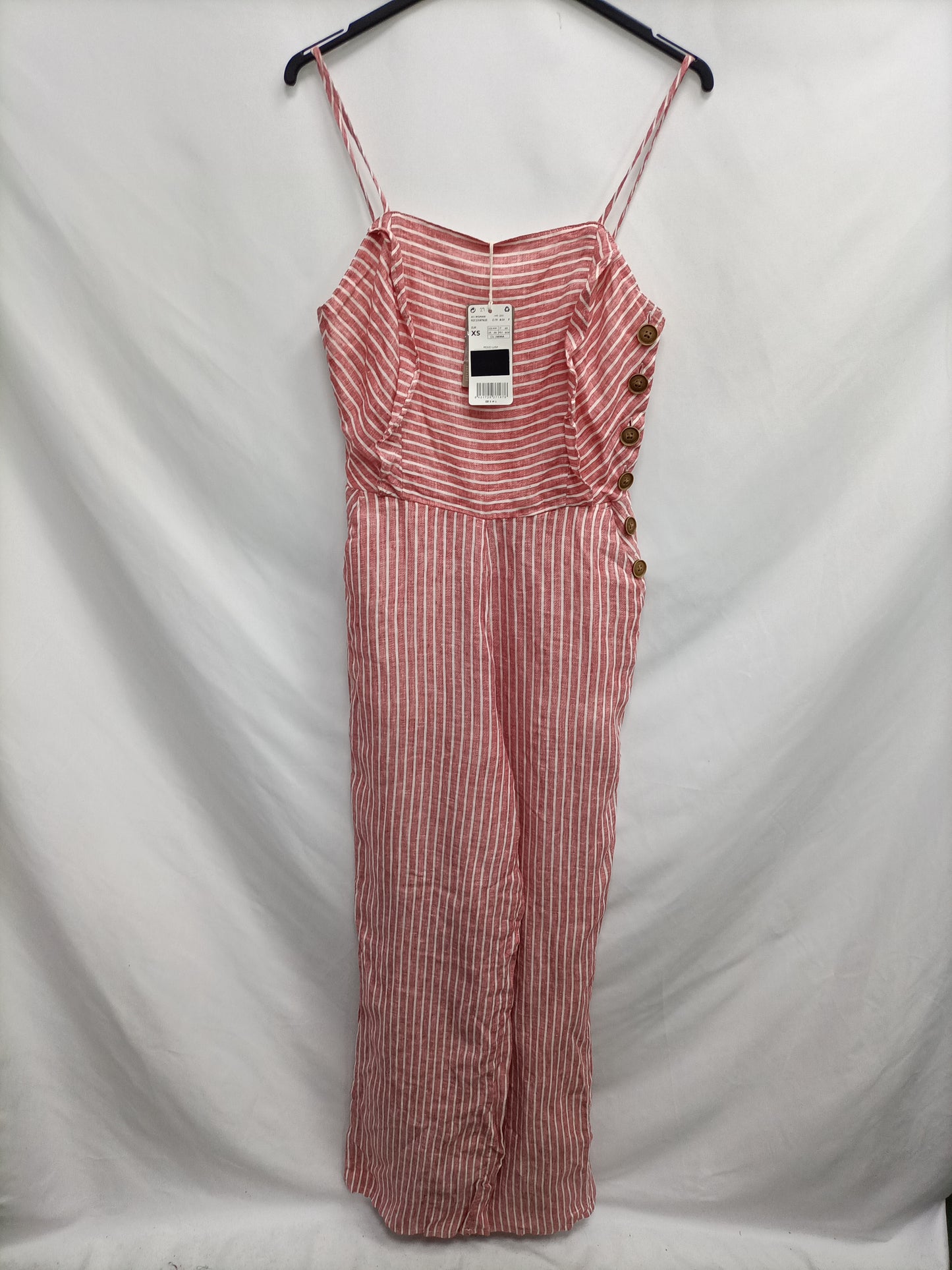 MANGO. Mono fluido lino rayas T.xs