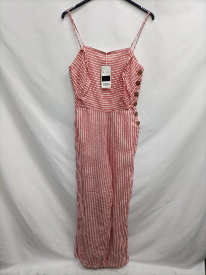 MANGO. Mono fluido lino rayas T.xs