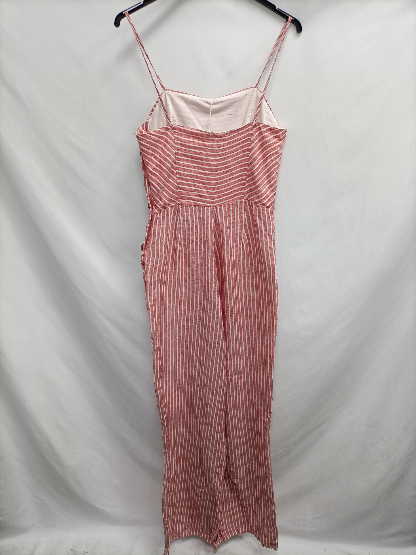 MANGO. Mono fluido lino rayas T.xs