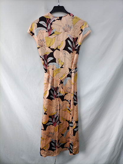 MANGO. Vestido midi flores T.xs