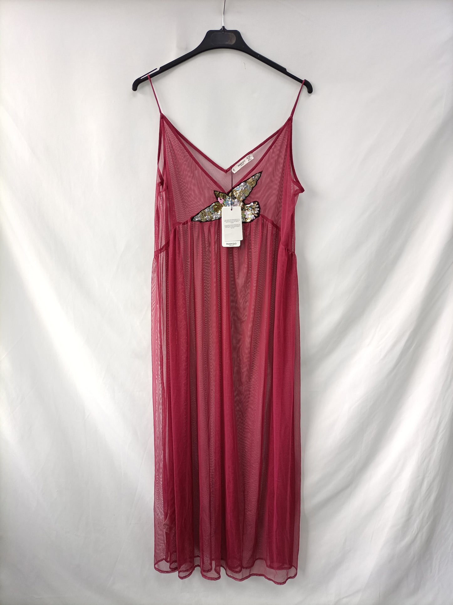 MANGO. Vestido rosa tull Tu(m)