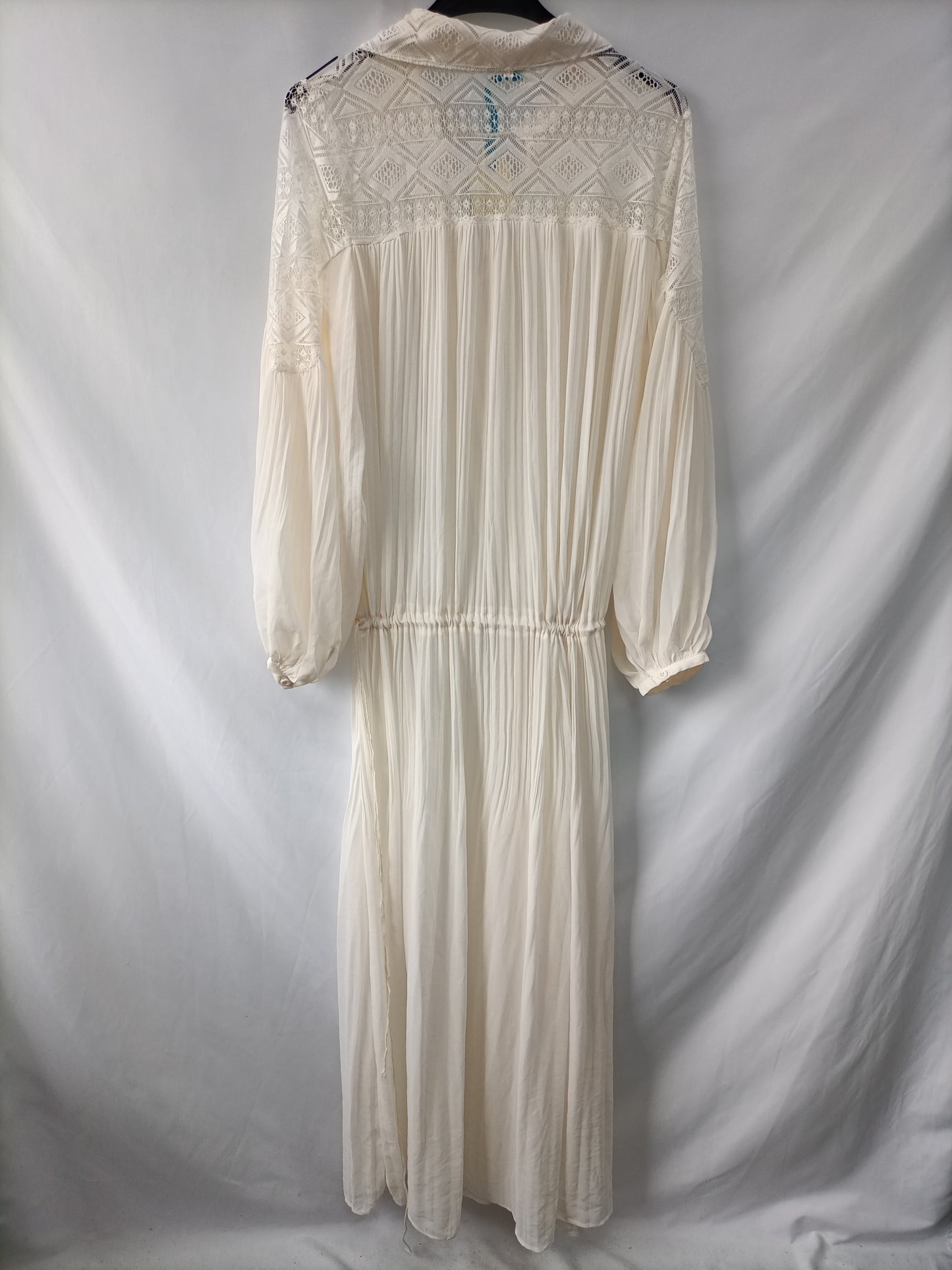 OTRAS. Vestido largo plisado T.u(m/l)