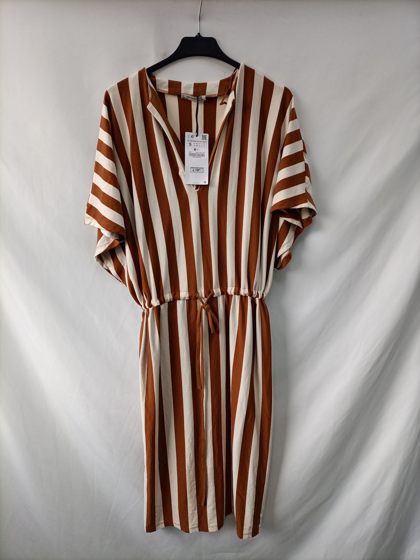 ZARA. Vestido midi rayas T.s
