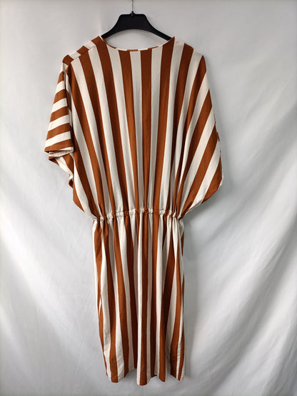 ZARA. Vestido midi rayas T.s