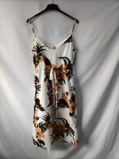 MANGO. Vestido midi de lino T.xs