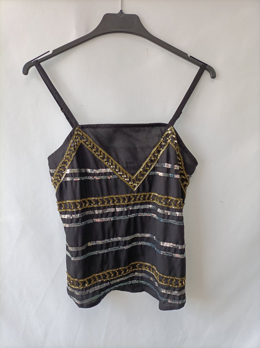 FOREVER21. Black sequin Ts top