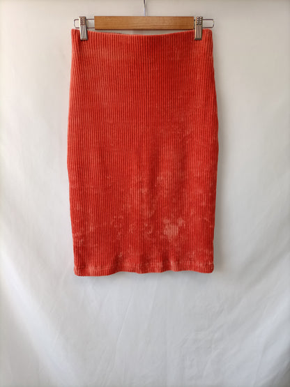 ANTHROPOLOGIE. Falda pana coral T.xs