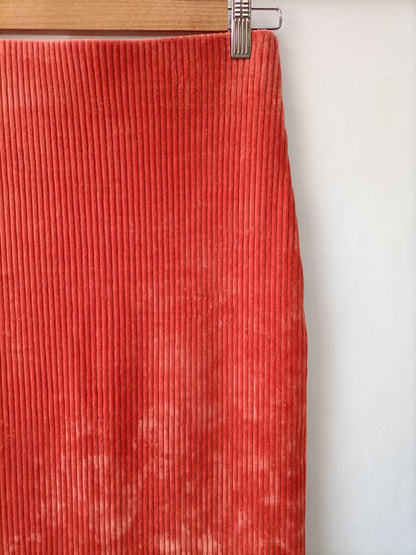 ANTHROPOLOGIE. Falda pana coral T.xs