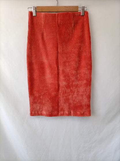 ANTHROPOLOGIE. Falda pana coral T.xs