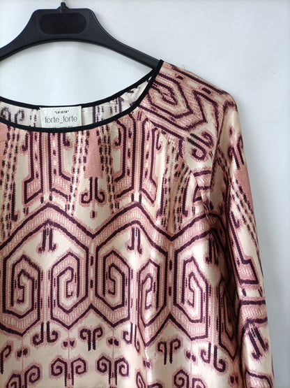 FORTE FORTE. Printed silk blouse T.1(s)
