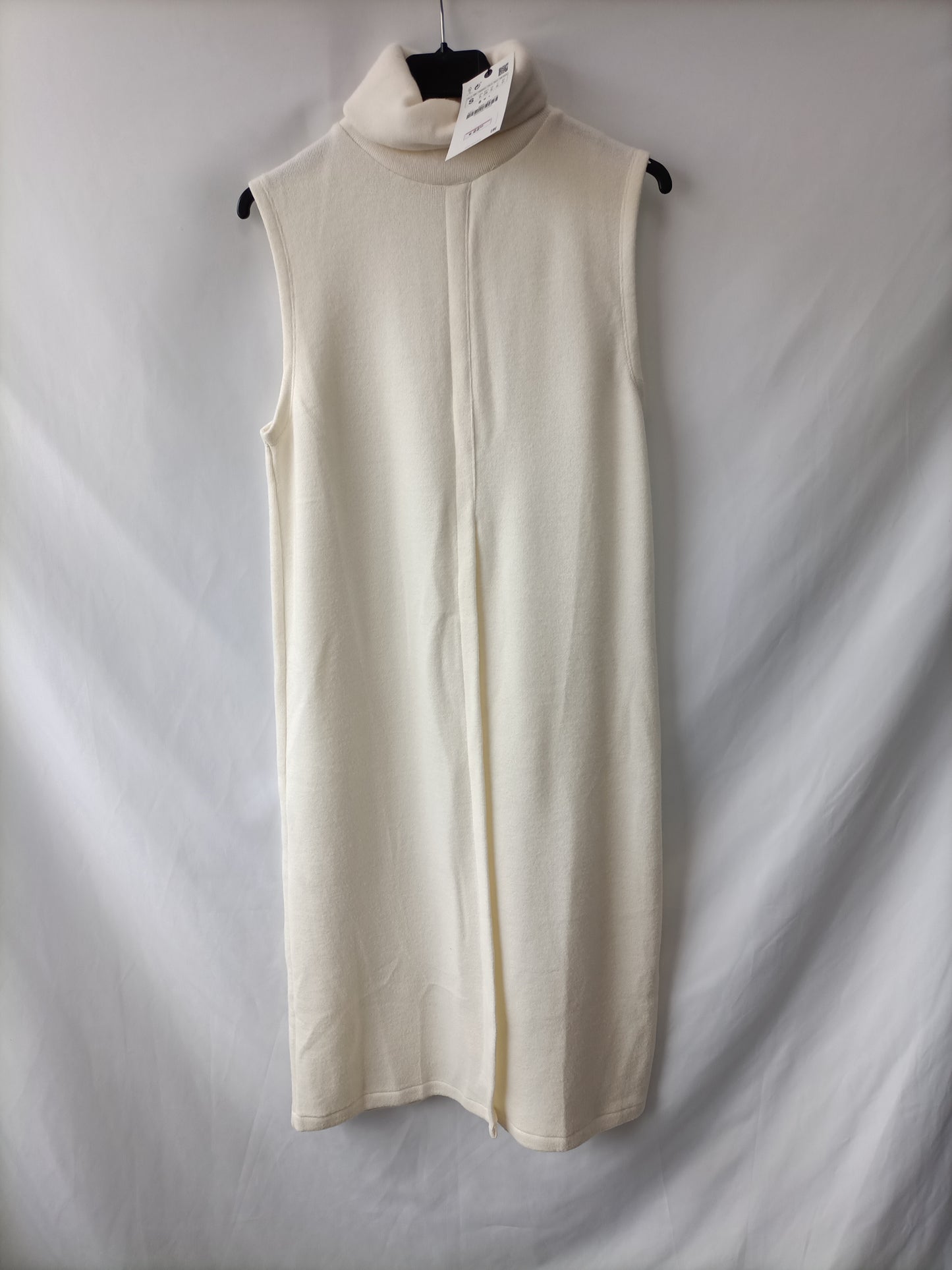 ZARA. Jersey punto blanco T.s