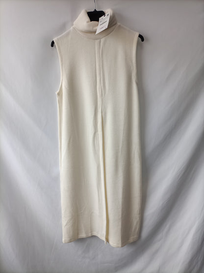 ZARA. Jersey punto blanco T.s