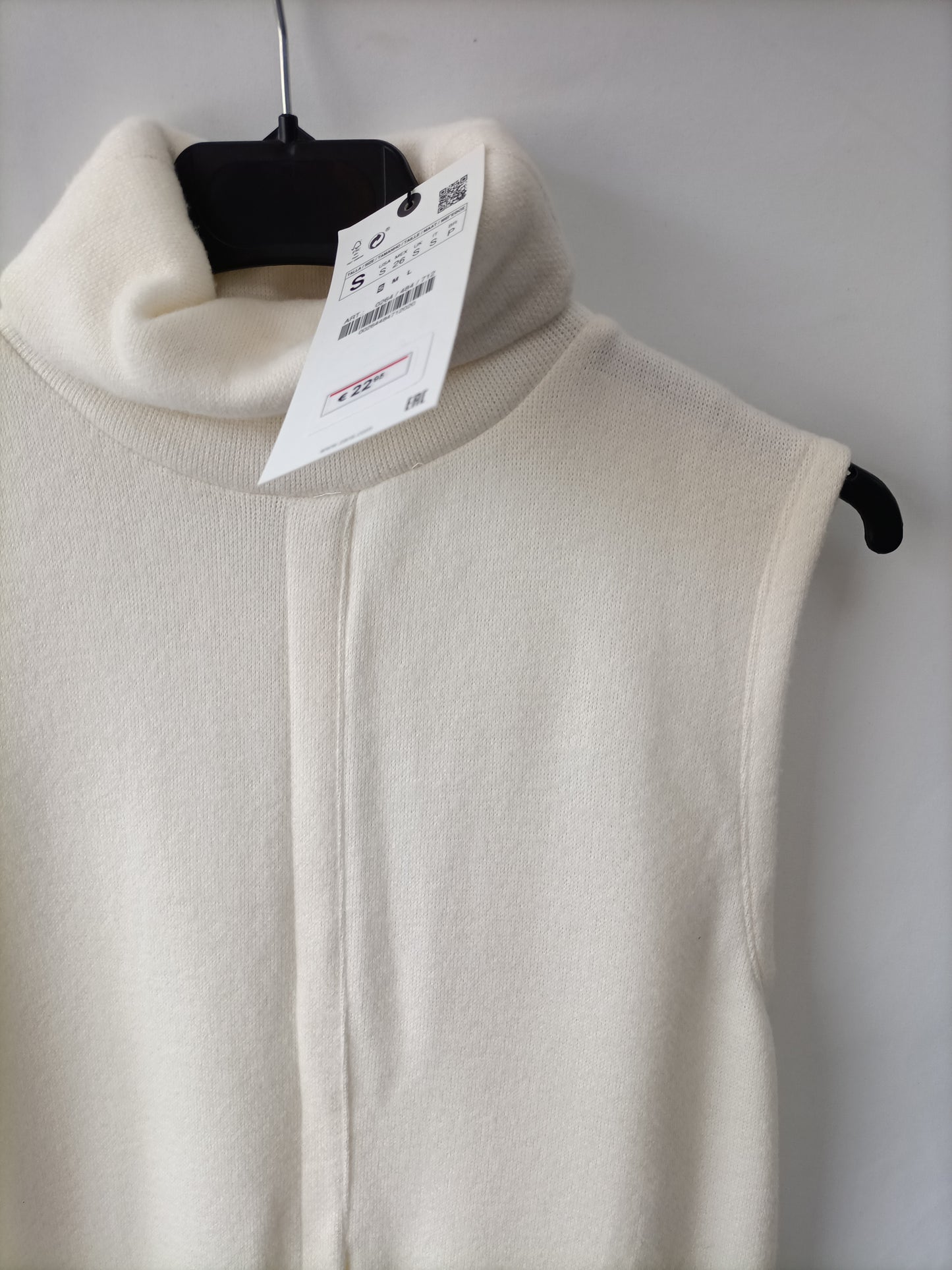 ZARA. Jersey punto blanco T.s