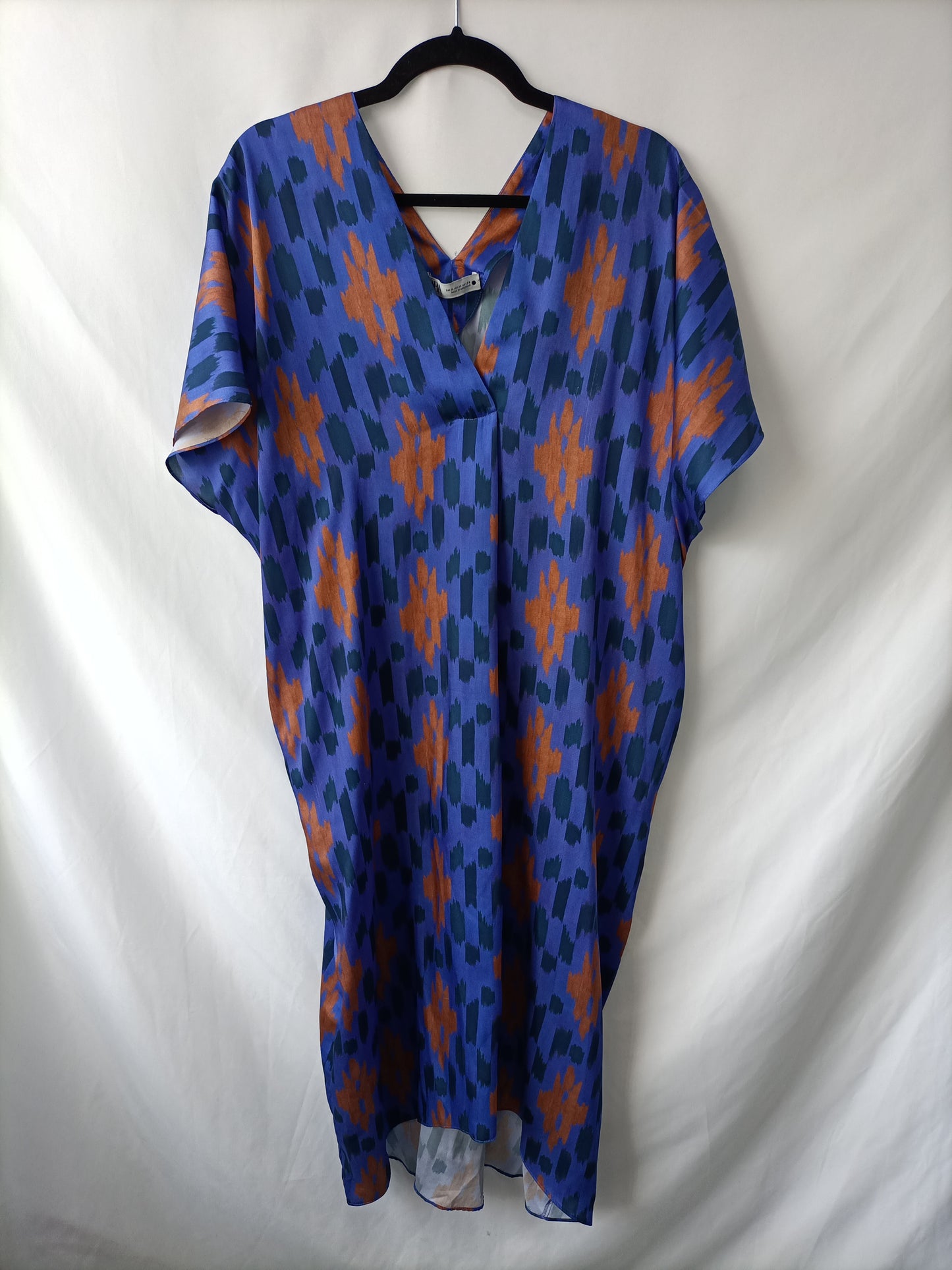 ZARA. Vestido kaftan estampado T.m