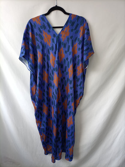 ZARA. Vestido kaftan estampado T.m