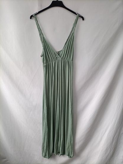 AND&LONDON. Vestido largo verde T.s/m