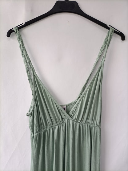 AND&LONDON. Vestido largo verde T.s/m