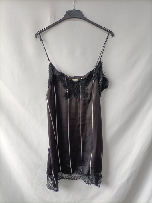 MANGO. Striped slip dress Tm