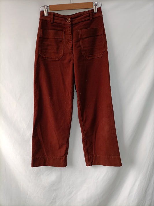 SESSÚN. Pantalón culotte teja T.34