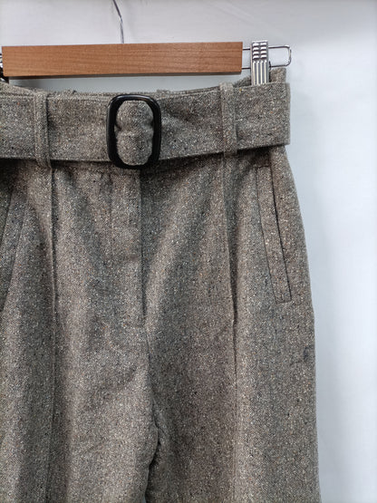 SEZANE. Pantalón ancho jaspeado T.34