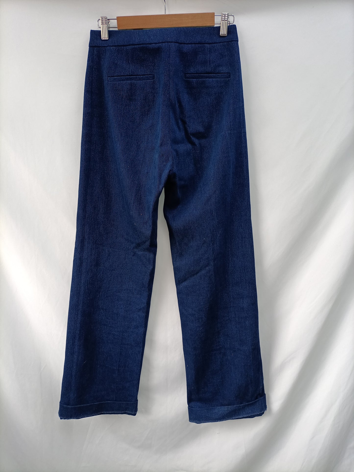 SEZANE. Pantalón ancho denim T.36