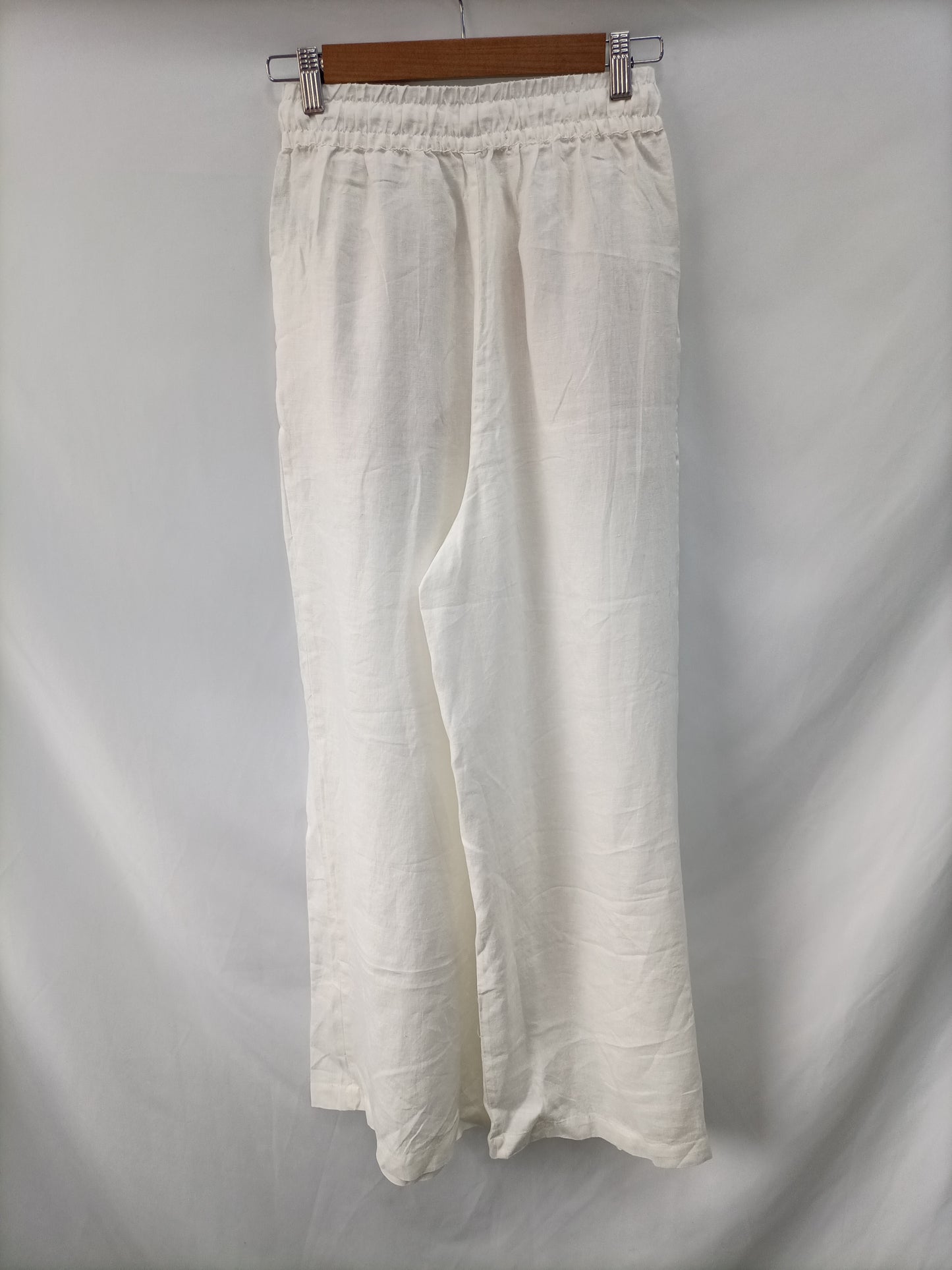 OYSHO. Pantalón blanco lino T.xs
