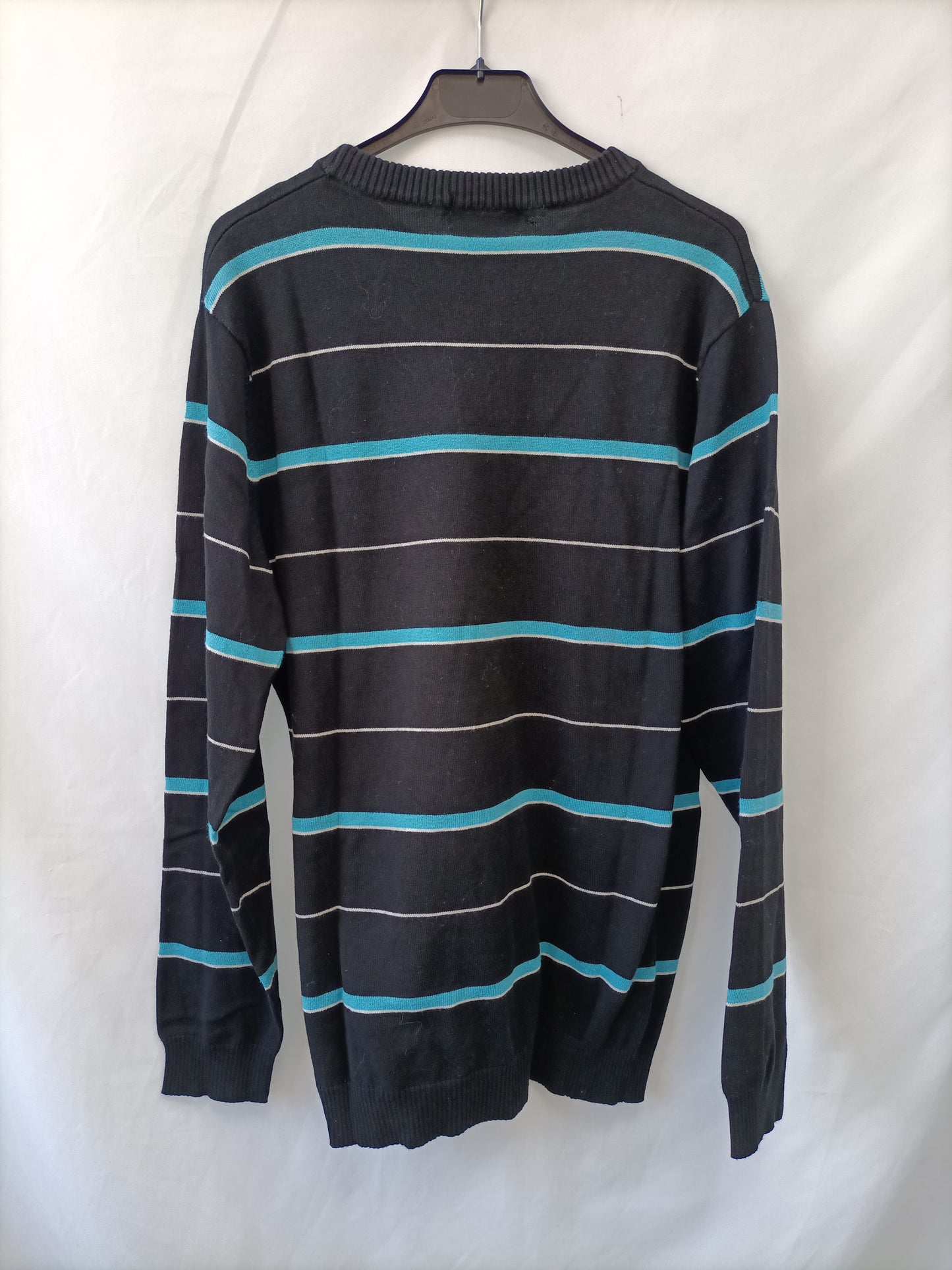 POLO RALPH LAUREN. Black striped sweater.