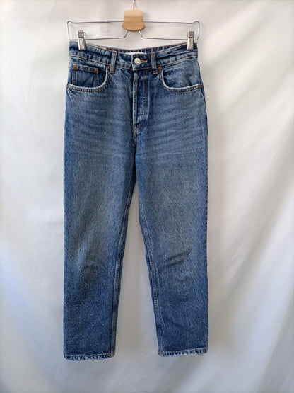 ZARA. Pantalón denim recto   T.36